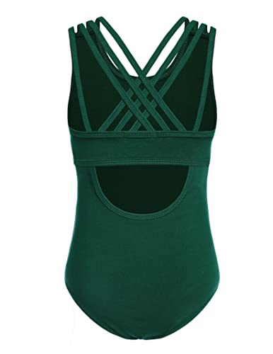 Image of Arshiner Girls Ballet Leotards Dance Gymnastic Outfits Crisscross Straps Sleeveless Tank Dancewear