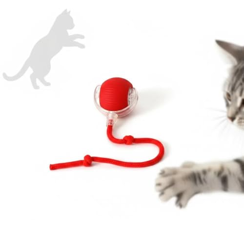 Interactive Cat Ball Toy, Motion Activated Rolling Ball with LED Light, Automatic Moving Pet Entertainment Equipment, Spherical Shape, 2x2x2 Inches