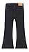 KIDSCOOL SPACE Baby Little Girls Flared Jeans, 12M-5T Raw Edge Hem Stretchy Denim Pants,Black,18-24 Months