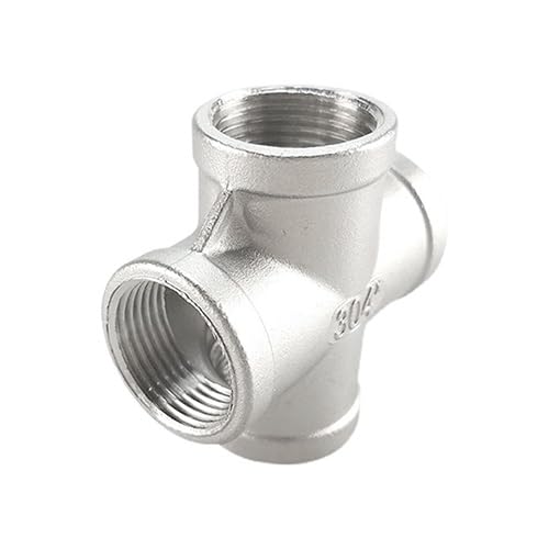Evite fugas en válvulas con esta cruz de acero SS304 hembra BSP 1/4"