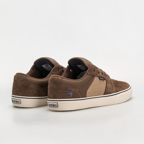 Image of Etnies Barge LS - Classic Skate Look, Slim Vulcanized Silhoutte, Hefty Armored Collar, Reinforced Vulc - Brown /Tan /Blue - 8