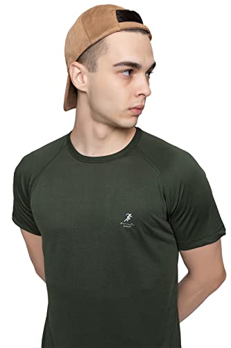 Image of Men's DRI FIT Sports Tshirt /SWEATPROOF /Anti Microbial /Extra Stretch /for Pickleball, Gym, Training, Badminton, Cricket, Tennis, Yoga, Golf (All Sports) All Colours & Sizes, Full & Half Sleeves