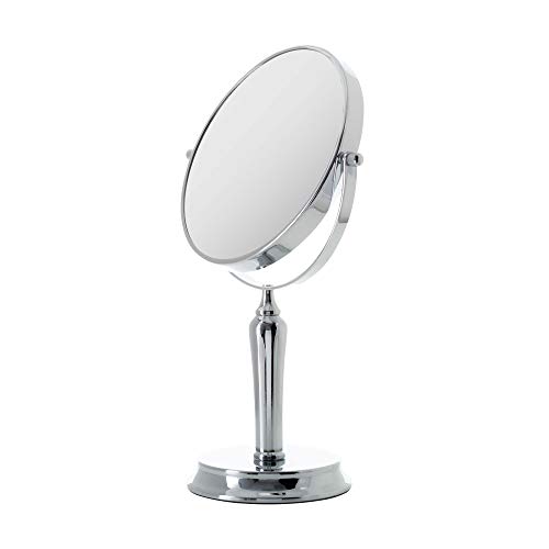 Anaheim Round Makeup Mirror 5X 1X Magnification Rotation Desk Mirror