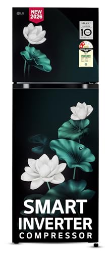 LG 251 L, 2 Star, Frost-Free Smart Inverter Double Door Convertible Refrigerator (GLT2526XWEL, Emerald Lotus, Multi Air Flow Cooling with Smart & Dairy Mode, Express Freeze, 2026 Model) view 1