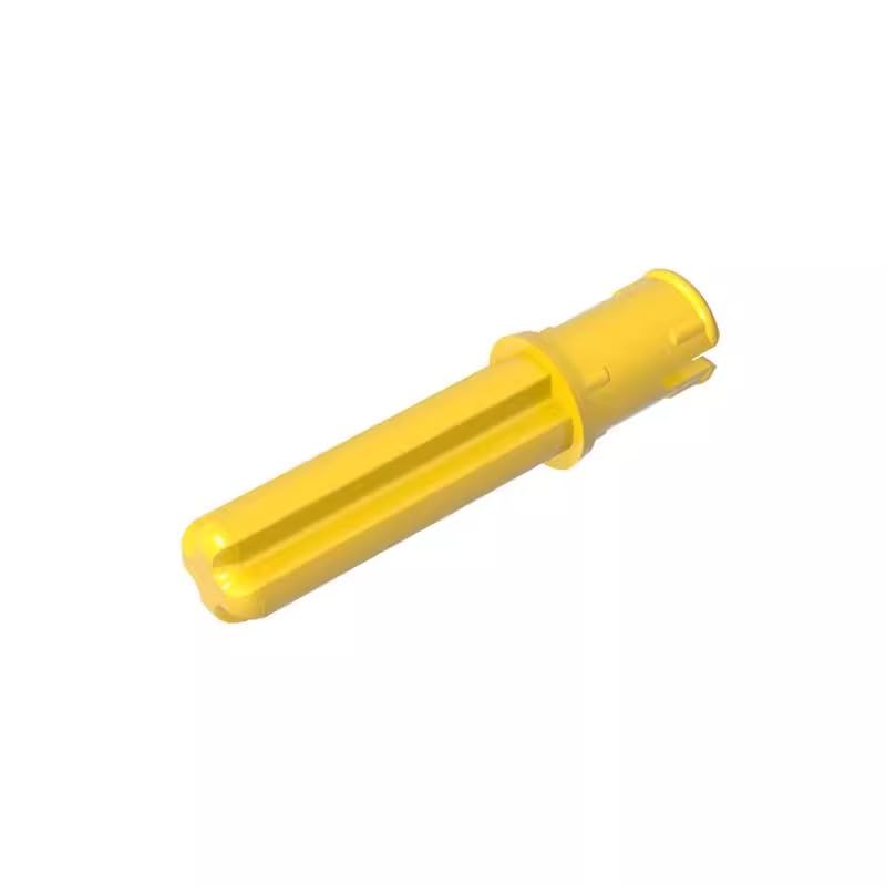 Gobricks Shaft Bolt Connection Technic Axle Pin 3L with Friction Ridges Lengthwise and 2L Axle 18651 GDS-930 50Pieces Compatible with Lego Classic Bulk Toy MOC Color:Yellow — image 1