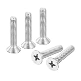 QUARKZMAN 15 Stück M4-0.7x20 Maschinenschrauben Phillips Linsenkopf Kreuzschlitzschrauben Befestigungselemente Schrauben 304 Edelstahl Silber Für Wanddose Hausreparaturen