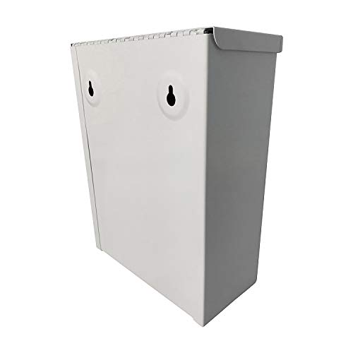 Image of S.A.C. Sanitary Napkin Receptacle, Surface Mount, Steel, Measures: 7 inch w x 9 3 /4 inch H x 4 inch D (White)