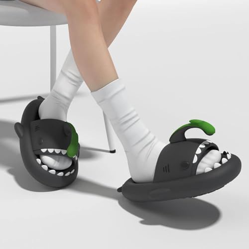 2025 Unisex Shark Slides, Novelty Cloud Shark Slippers for Women and Men Pillow Slippers, EVA Anti-Slip Quick Drying Shark Sliders4