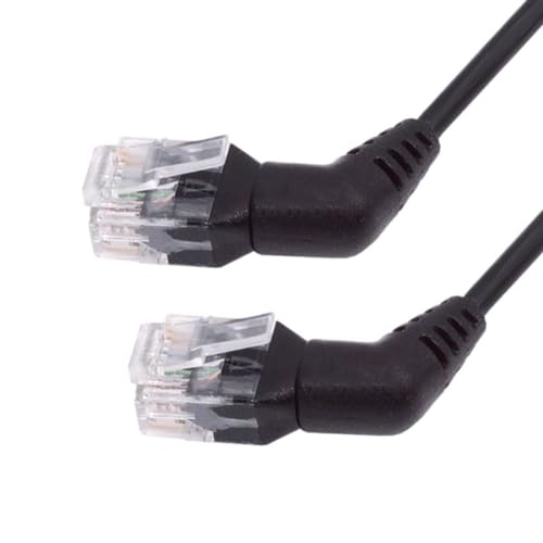 Cable de extensión Ethernet CAT6 RJ45 0.2 m ángulo 90° miniatura 1