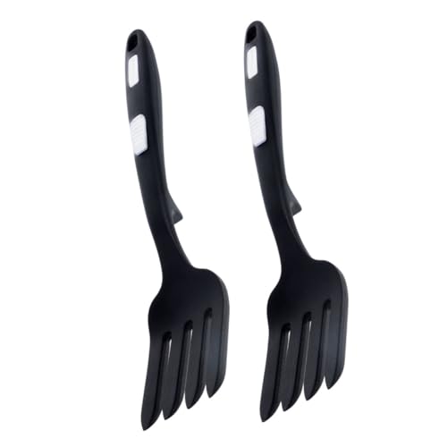 BRIGHTFUFU 2Pcs Silicone Cooking Fork Flexible Heat Resistant Kitchen Forks for Dishwasher and Silicone Utensils for Daily Use