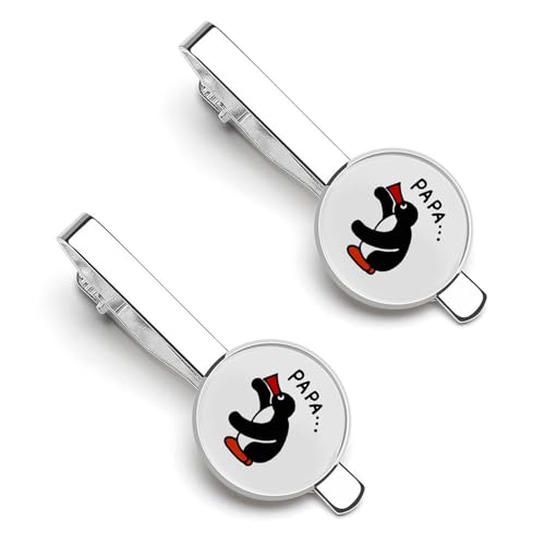 ネクタイピン ピングー キャラクター ペンギン タイピン 2本セット メンズ タイクリップ ビジネス アクセサリー 高級 銅製 おしゃれ 日常仕事 入学式 卒業式 冠婚 葬祭 結婚式等 父の日 プレゼント