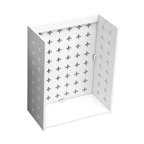 Kit Organizer per Pannello Forato da Cucina con 3 Ganci, Piastra di bloccaggio Decorativa per Nascondere condotte del Gas/condotte dello scaldabagno, Pannello espositivo per casa, Garage, uf