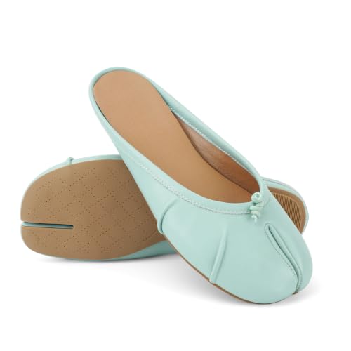 Image of VBDB Tabi Ballet Flats for Women Dressy Casual Shoes Split Toe Wide Flats Light Weight Japanese Shoes