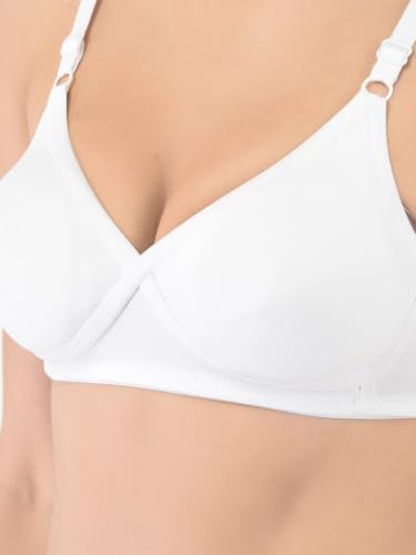 Image of Softline Women's Cotton Rich Wire-Free Non-Padded Molded Bra Combo | Full Coverage & Breathable Comfort | Lightweight, Skin-Friendly Everyday Wear (Pack of 2)