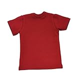 Qialexicon 1/6 アクションフィギュア用 Tシャツ アクセサリー ミニモデル 半袖 可動ドール用 12インチフィギュア, 赤