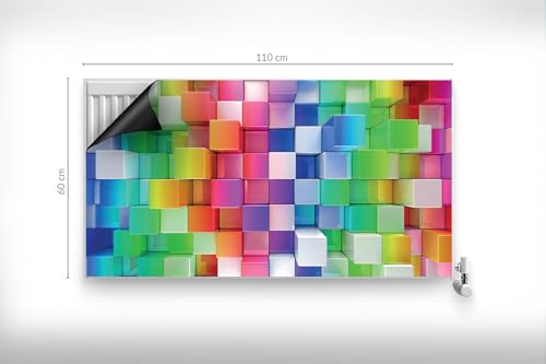 Cache radiateur 110x60 cm pour une cuisine moderne et colorée