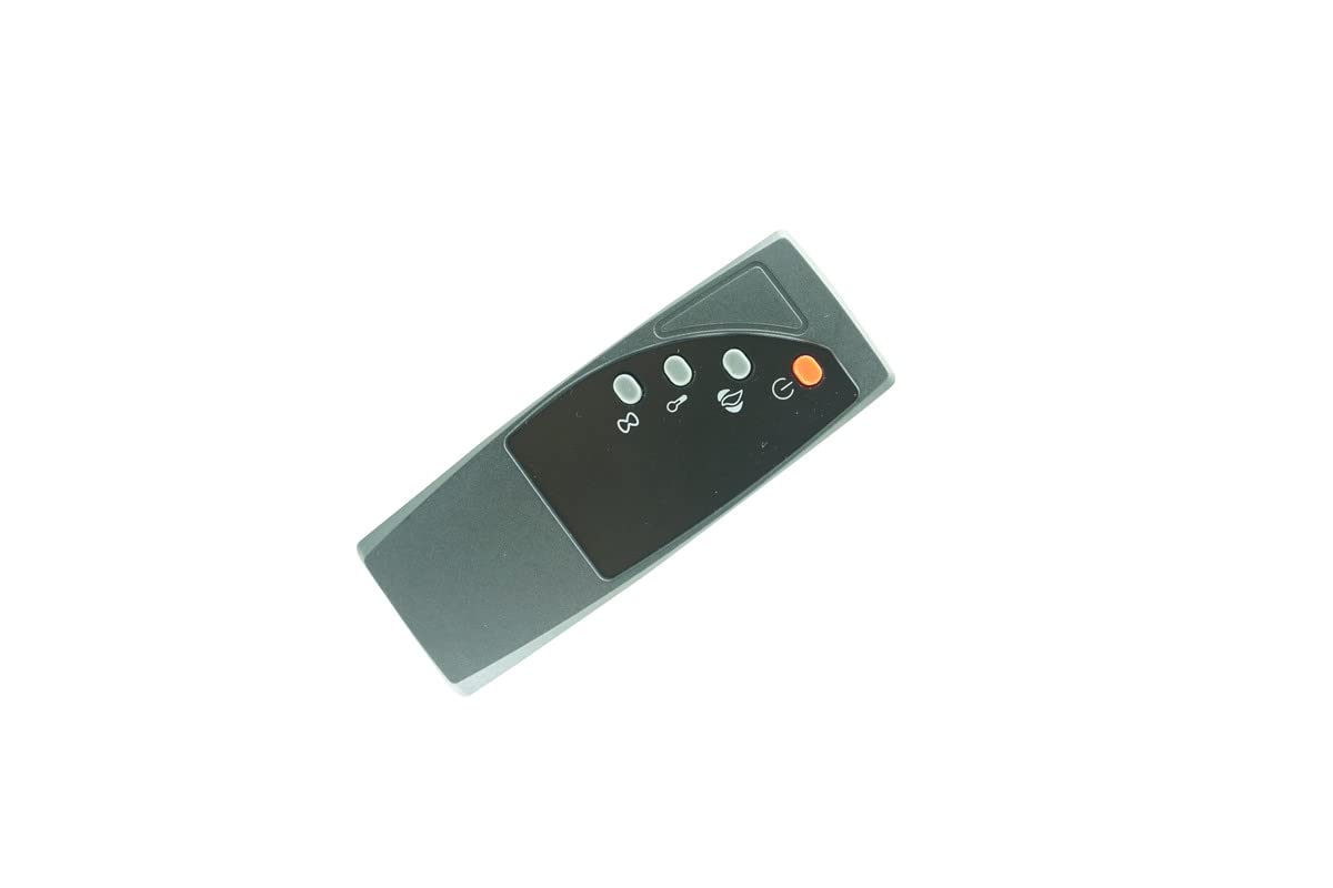 Front view of the replacement remote control showing its five buttons: Power, Flame, Thermometer, Clock, and Light Bulb.