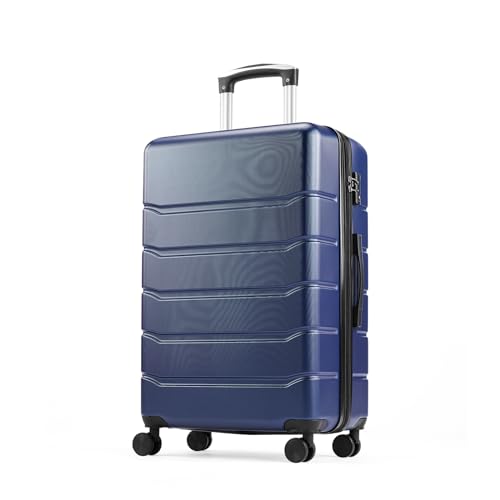 OLIXIS 24-Inch Hardside Luggage with 4 Double Spinner Wheels, Expandable and TSA Lock, Hard Shell Lightweight Roller Suitcase, Blue by OLIXIS - Used condition - US$44.13