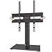 Universal Swivel TV Stand - Table Top TV Stand for 27-60 inch LCD LED TVs - Height Adjustable TV Base Stand with Tempered Glass Base & Wire Management, VESA 400x400mm HT06B-002