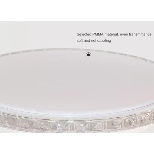 Plafonnier en cristal encastrable rond acrylique dimmable 3 températures - 7
