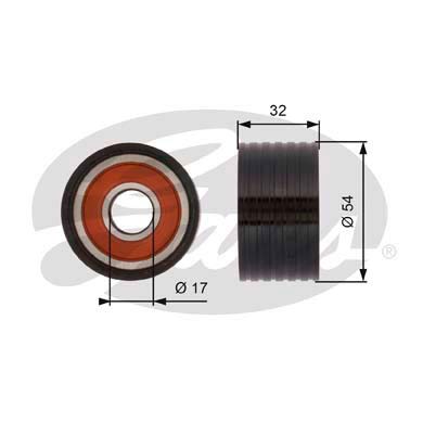 GATES T42166 galet enrouleur de courroie de distribution anti bruit
