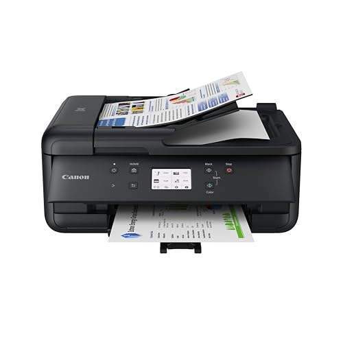 Miniatura 3 de Canon Pixma Tr7650 Impresora Multifunción 4 En 1, Sistema De Inyección De Tinta, Copiar, Imprimir, Escanear, Fax, Wifi, 5 Cartuchos De Tinta Independientes, Adf 20 Hojas, Pantalla Táctil, A4, Negro