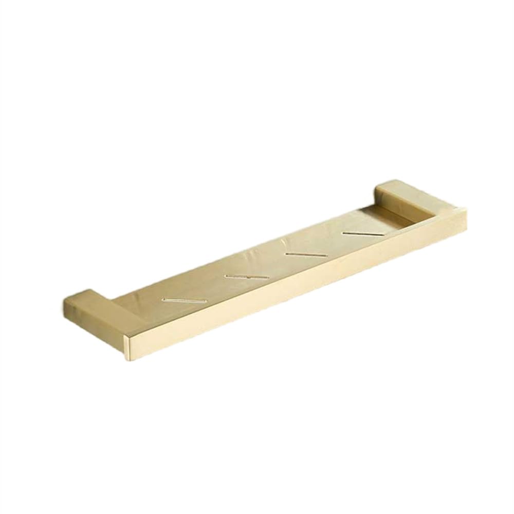 Étagère d'angle Or brossé Porte-Brosse de Toilette Inox 304 et Support Mural Bain