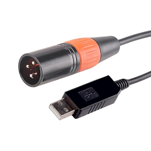 Câble USB RS485 vers DMX512 3 broches pour contrôleur d'éclairage de scène