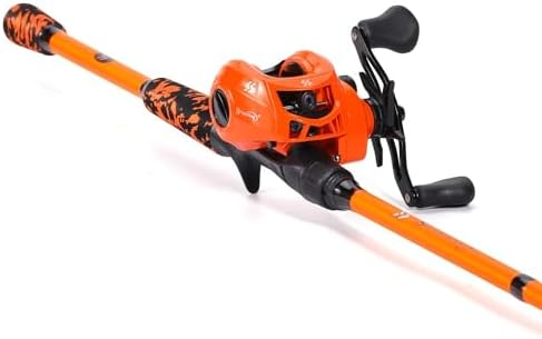 Sougayilang Baitcast & Spinning Reel and Fishing Rod Combo, IM7 Graphite 2Pc Blank Rods,EVA Handle & “S” Style Hook Keeper