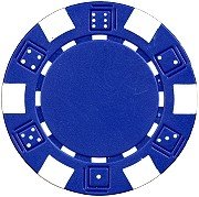 Da Vinci 50 Clay Composite Dice Striped 11.5 Gram Poker Chips, Blue #TOP17