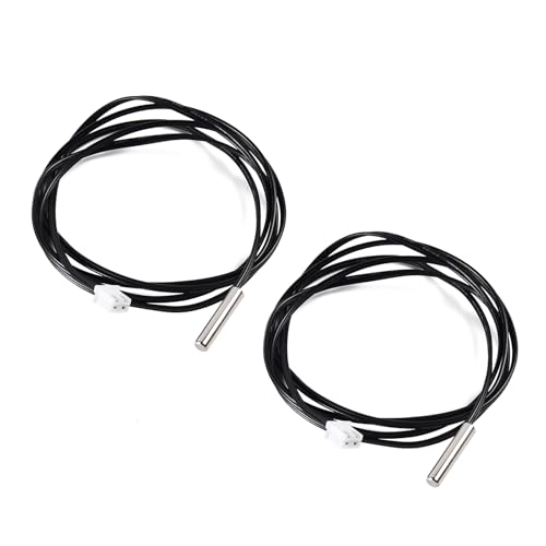 2Stück 10k Temperatursensorsonde, Thermistor Temperatursensorsonden, NTC Thermosensorsonde, Thermometer Verlängerungskabel, wasserdichte Sonde, Temperatursensor Präzisionstemperatursonde