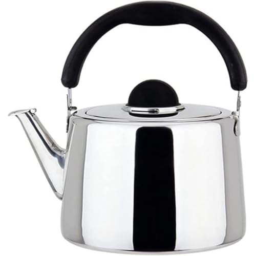 BQQB ヤカン ストーブ対応 やかん おしゃれ キャンプ ケトル ih ティーポット クッキングアウトドア ステンレス鋼のティーケト 笛吹き 2L 3L 4L 4.5L 5L 6L 7L 8L大容量 アウトドア お湯 直火 沸かす 広口 ガス火 大容量