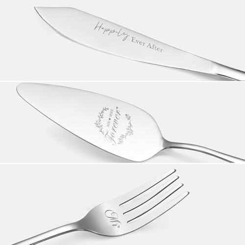 Wedding-Presents-for-Couples-Sliver-Wedding-Cake-Knife-and-Server-Set-Cake-Cutting-Set-Bridal-Shower-Anniversary-Engagement-Presents-For-Mr-and-Mrs-Set-of-4