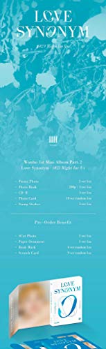 Monsta X Wonho Love Synonym #2 : Right for Us 1st Mini Album Part.2 3 Version Set CD+1p Poster Photo On Pack+200p PhotoBook+1p PhotoCard+1p Stamp Sticker+Message PhotoCard Set+Tracking Kpop Sealed