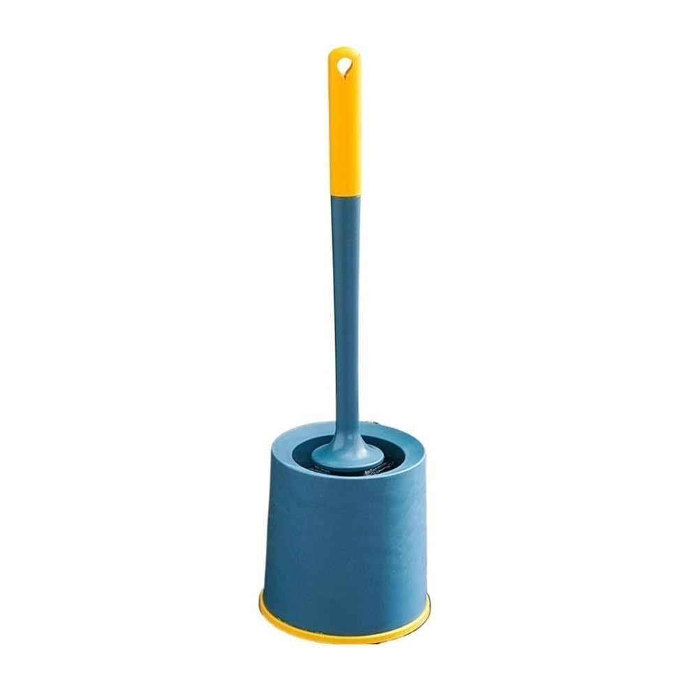 ‌Langlebiges Toilettenbürsten- und Halterset WC-Bürste for den Haushalt, Badezimmer, ohne Bohren, Reinigungsset mit langem Griff ‌Unverzichtbares Badezimmerzubehör für unterwegs‌(Blue)