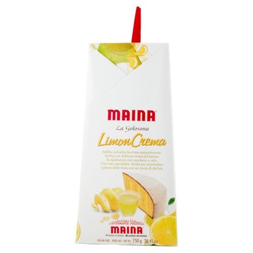 1x Maina Colomba LimonCrema Osterkuchen gefüllt mit Zarter Zitronencreme 750g Oster-taube der italienischen Tradition + Beni Culinari Kostenloser Schlüsselanhänger