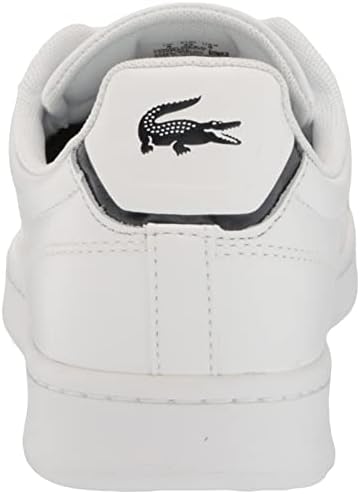 Lacoste Men's Carnaby Sneaker, White/Navy Trim, 9 | Image 2