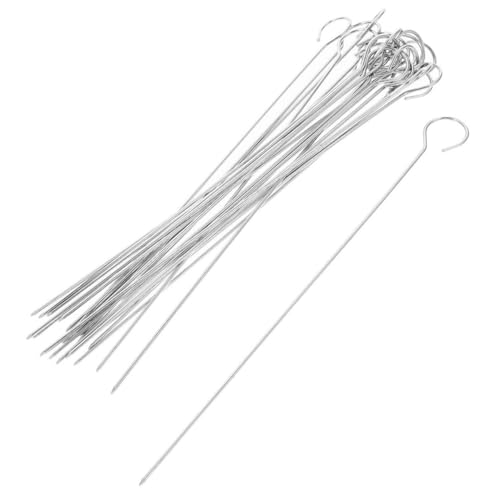 HEMOTON 25PCS Heavy Duty Reusable Bbq Sticks for Grilling Chicken Shrimp Vegetables Easy to Clean Kabob Sticks for Outdoor Cooking Camping and Parties