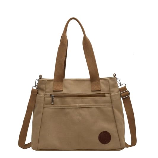Bolso Tote de lona para mujer con correa cruzada miniatura 1