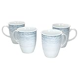 Ritzenhoff & Breker Nordic Kaffeebecher 4-er Set Hellblau I Tee- & Kaffee-Tasse 250 ml I Porzellan-Becher mit Henkel I hochwertiges Marken-Porzellan mikrowellengeeignet & spülmaschinengeeignet