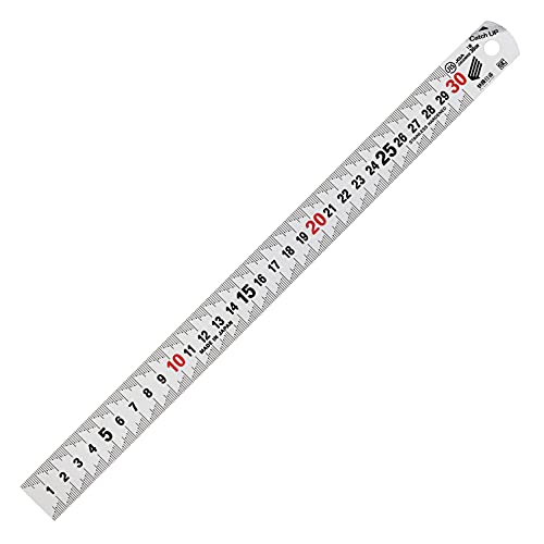 新潟精機(Niigataseiki) SK 日本製 キャッチアップスケール 快段目盛 30cm CU-30KD シルバー仕上 JIS規格