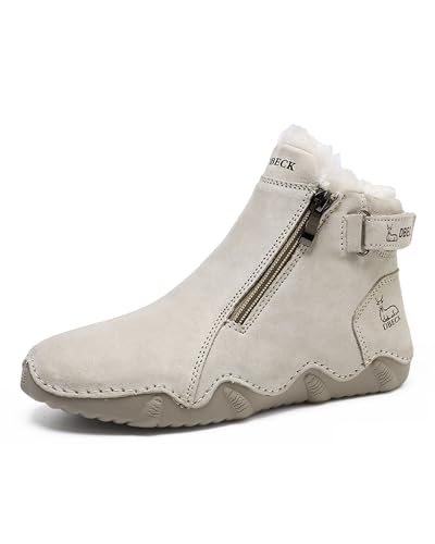 Climatelight Women's Waterproof Winter Snow Boots For Outdoor Commuting Driving Shoes Fleece Fashion Casual Suede Boots