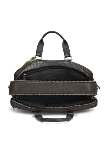 Image of Da Milano Leather Laptop Bag for Men & for Women - Fits Upto 15 inch Laptop