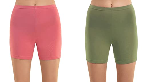 Image of OM SAI LATEST CREATION Poly Spandex Women's Sport Shorts for Regular Fit | Sport Shorts for Workout, Yoga, Running, Exercise, Cycling, Gym Wear for Casual Day (Pack of 2)