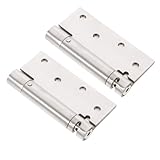 Kisangel 2 piezas Bisagras de Puerta de Acero Inoxidable Auto-cierre Ajustable con Muelle de para Puertas Interiores Bisagras Ocultas Resistentes y Duraderas Cierre Suave y Control de