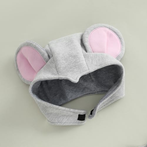 Disfraz de ratón para bebé con terciopelo y gorro miniatura 4