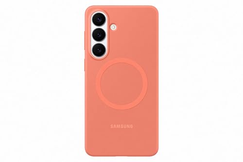 Image of Samsung Galaxy S26+ Silicone Magnet Phone Case, Soft-Touch, Durable Grip, Great Feel, Coral Red