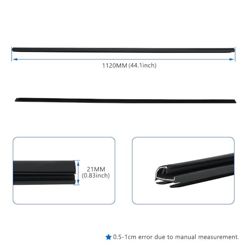 Weather Stripping Window Molding Trim Seal Left and Right Door Belt Moldings Compatible with Honda Civic Coupe 2D 2006-2011 Replace# 72410-SVA-A01ZA 72450-SVA-A01ZA