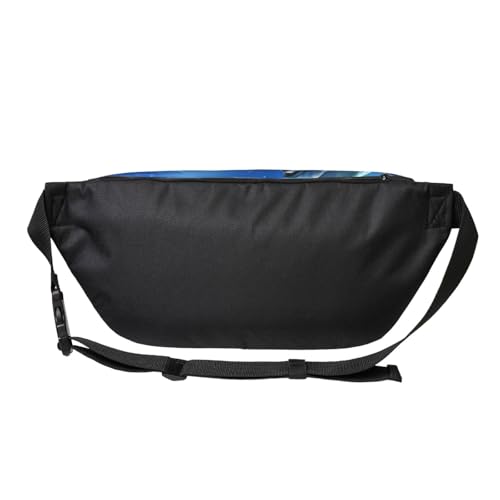 Sac banane de course à pied réglable léger running imprimé dauphin