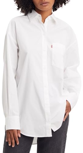 LEVI'S Shirts Non Denim, Camisa Mujer, Nola Menswear Shirt Bright White, XS